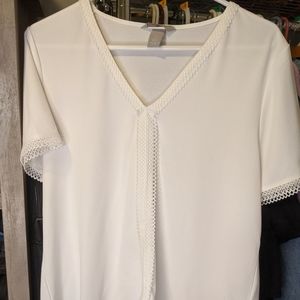 White Top With Lace Trim